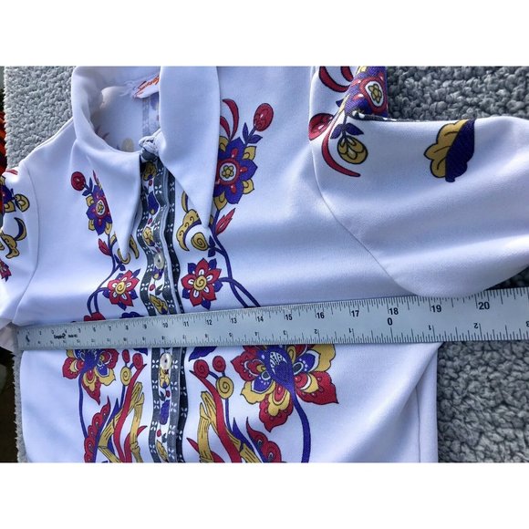 Vtg 60s Rare Smartique Polyester Mod Floral Geo Blouse Shirt 36 M Boho Disco HTF - Picture 15 of 16